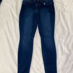 Dark wash skinny jeans